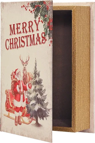 Miniatura 23 de PACOLO Cajas decorativas para libros, cubierta de madera sintética para guardar joyas ocultas, dinero y dinero en efectivo (As de corazones)