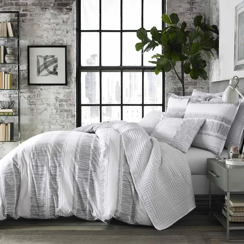 Miniatura 16 de City Scene - Juego de funda de edredón tamaño King, ropa de cama 100% algodón suave para comodidad durante todo el año, juego de cama de 3 piezas