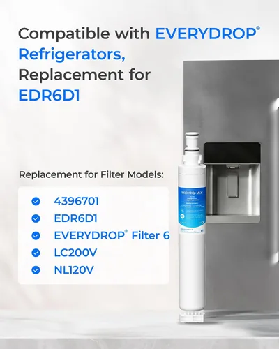 Miniatura 3 de Waterdrop 4396701 Repuesto para Whirlpool® EDR6D1, EveryDrop® Filter 6, 4396701, Kenmore 9915, 469915, WF293, RWF2000A, 4396702, LC200V, L200V