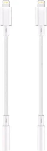 Miniatura 8 de Adaptador de Lightning a 3.5mm para auriculares para iPhone - Paquete de 2 adaptadores de aux para iPhone de alta fidelidad, convertidor de conector