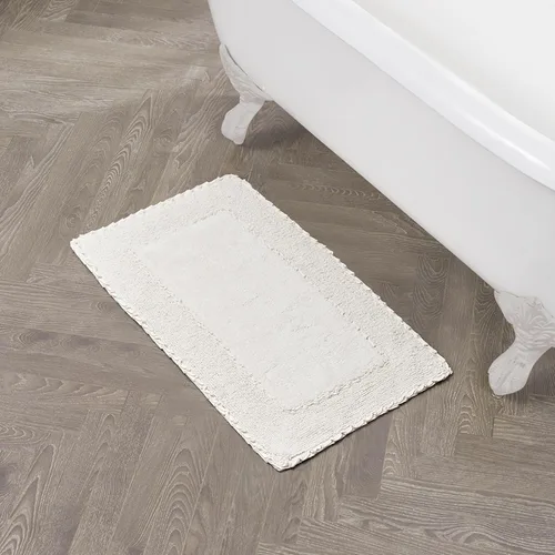Miniatura 17 de Laura Ashley Ruffle tapete para baño de algodón de 17 x 24 pulgadas