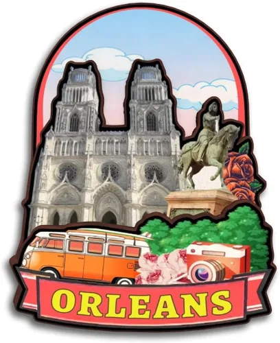 Miniatura 12 de Blois Centre-Val de Loire Francia - Imán de madera para nevera, colección 3D, hecho a mano, viajes, ciudad, recuerdos, nevera, regalo
