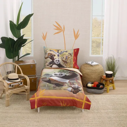 Miniatura 16 de NoJo DreamWorks Gabby's Dollhouse Dream It Up Arcoíris Multicolor Hora de Dormir - Juego de cama de 4 piezas para cama de niño pequeño - Edredón