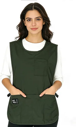Miniatura 15 de Delantal impermeable unisex de trabajo con 4 bolsillos, delantal tipo faja, ultraligero, para chef y camarero, overol de trabajo Negro