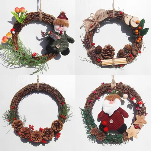 Miniatura 4 de Corona de vid natural, corona rústica, base de manualidades para corona de Navidad, guirnalda de puerta, decoración del hogar, regalo, decoración