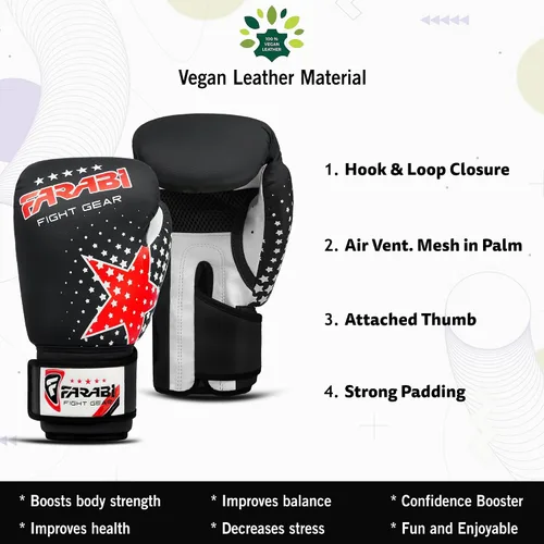 Miniatura 4 de Farabi Sports Guantes de boxeo para niños, 6 onzas, guantes de boxeo para jóvenes, MMA, Muay Thai, guantes de boxeo para niños, lo mejor
