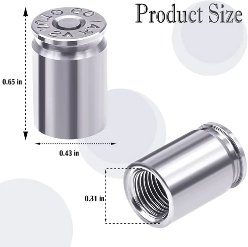 Miniatura 2 de Tapas de válvula de neumático, bala, aleación de aluminio, cubiertas universales a prueba de polvo para automóviles, SUV, camiones, bicicletas