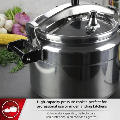Miniatura 3 de MAGEFESA Chef - Olla a presión de aluminio de 23 cuartos de galón, tapa de acero inoxidable, base de termodifusión, 3 sistemas de seguridad, cocción