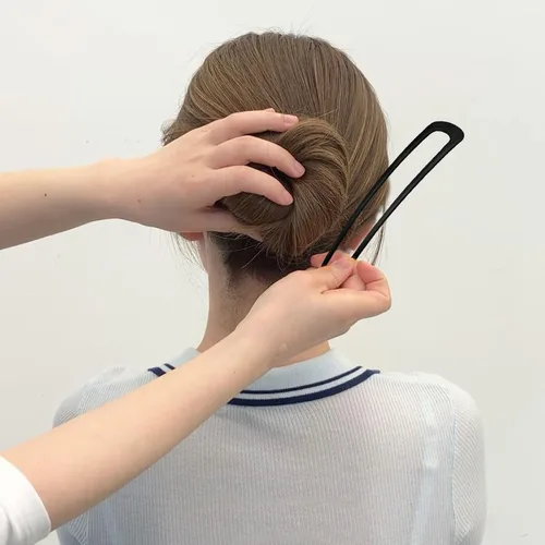 Miniatura 6 de 4 horquillas de metal para el cabello en forma de U, pinza para el cabello francés con placa de moño largo, horquilla para el cabello, accesorios