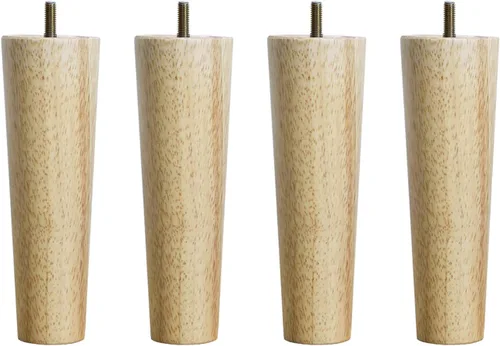 Miniatura 9 de Patas cónicas de madera maciza, patas de mesa de centro con rosca M8, patas de mesa de café, patas de sofá de bricolaje, patas de soporte