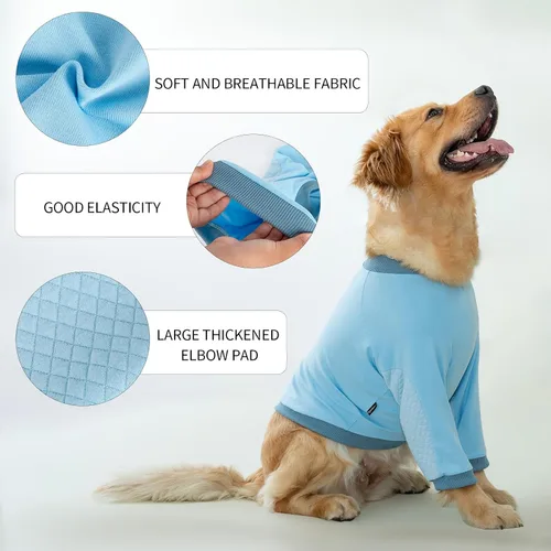Miniatura 3 de Manga de recuperación para perros con protector de codo, traje de recuperación para patas delanteras del perro, traje de manga larga para mascotas