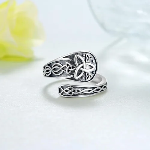 Miniatura 2 de Anillos de cuchara para mujer, plata de ley 925, anillos de cuchara, anillos de pulgar vintage, regalos de joyería para mujeres y hombres
