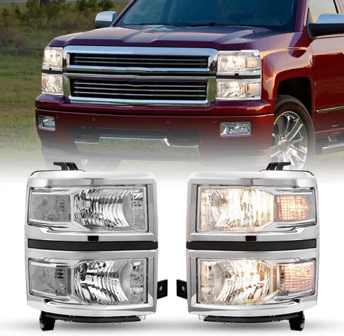 Miniatura 25 de JSBOYAT Conjunto de faros delanteros y luces traseras 2014 2015 Chevy Silverado 1500 Camioneta Pickup [Estilo de fábrica OE] lado del pasajero