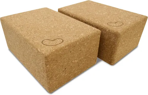 Bean Products Bloques de yoga, tamaños estándar y grandes, grado de estudio, antideslizantes, hechos de materiales ecológicos, corcho o espuma 100%