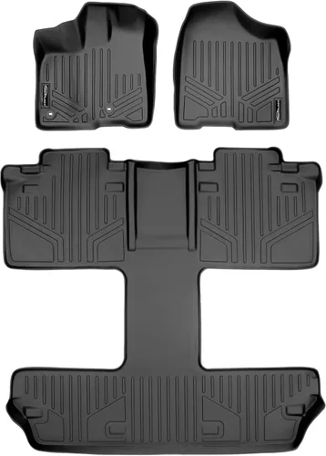 Miniatura 66 de SMARTLINER Alfombrilla de suelo para maletero de carga para todo tipo de clima, detrás de la segunda fila para Toyota Sienna 2011-2012