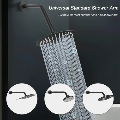 Miniatura 6 de Brazo extensor de cabezal de ducha HarJue, salida de agua de extensión de ducha - Baja el tubo de ducha existente, extensión de tubo de ducha