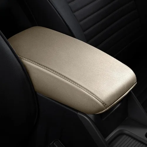Miniatura 9 de AOMSAZTO Fundas de consola para Hyundai Tucson 2016 2017 2018 2019 2020 2021 Fundas para reposabrazos Hyundai Tucson negras con costuras rojas