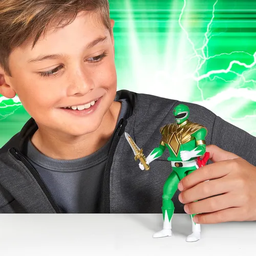 Miniatura 4 de Power Rangers Re-Ignition - Figura de acción de 6 pulgadas Auto Morphin, Green Ranger