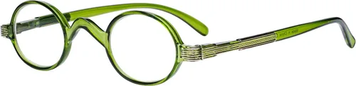 Eyekepper Gafas de Lectura Ovaladas Redondas para Mujeres y Hombres Pequeñas Vintage Lector Anteojos Mini con Bisagras de Resorte Verde