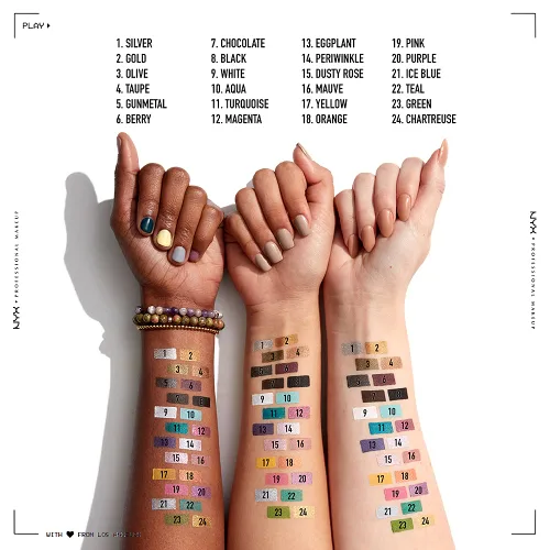 Miniatura 6 de NYX PROFESSIONAL MAKEUP Epic Wear - Lápiz delineador de ojos de larga duración, paquete de 3 (blanco puro, negro tono negro, marrón más profundo)