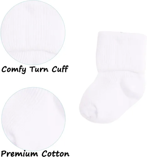 Miniatura 6 de Calcetines para bebé niña con ojales, calcetines de encaje triple con volantes, calcetines de 235 pares de calcetines de tobillo para recién nacidos