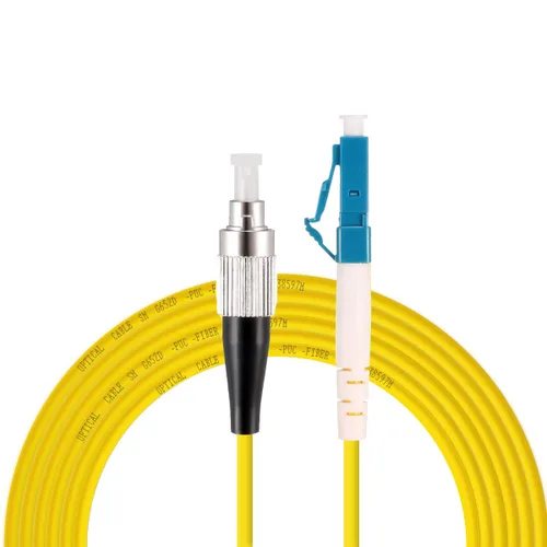 Cable de conexión de fibra óptica LC a FC, 9.8 ft (9.8 pies) LC-FC Cable de fibra de puente simple monomodo - Cable de fibra óptica de modo único
