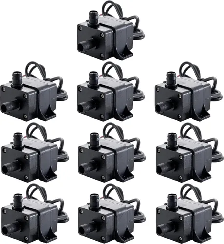 Paquete de 10 bombas de agua sin escobillas de 12 V 240L/H 3M Lift, bomba sumergible ultra silenciosa de 4.2 W para acuarios/peceros/piscinas (DC 12