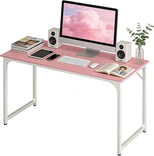 Miniatura 33 de BestOffice Escritorio para computadora, escritorio de oficina en casa, estilo moderno y simple para oficina en casa, estudio y escritura