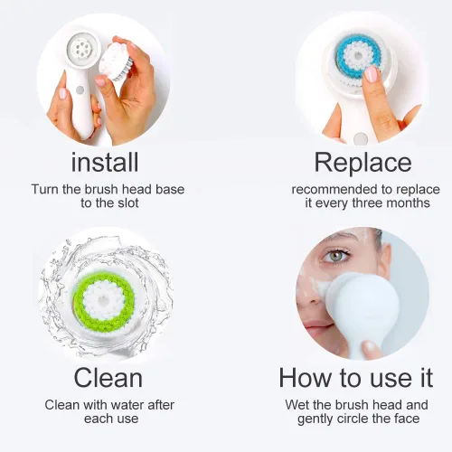 Miniatura 2 de Repuesto de cabezal de cepillo compatibles con Clarisonic Mia 1, Mia 2, Mia Fit, Alpha Fit, Smart Profile Uplift y Alpha Fit