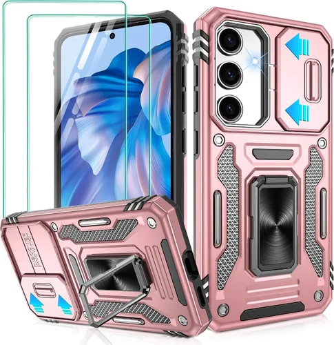 Miniatura 147 de Gritup para Samsung Galaxy S22 Funda con protectores de pantalla HD de 2 paquetes y cubierta deslizante para la cámara, protección contra caídas