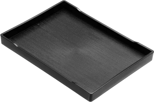 Miniatura 9 de PATIKIL Bandeja de comida rápida de 8 x 4, bandeja rectangular reutilizable reciclable multiusos para restaurante, cocina en casa, color negro