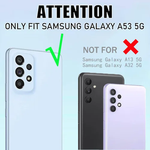 Miniatura 5 de Funda compatible con Samsung Galaxy A53 5G para mujeres y niñas, diseño de vaca, funda de lujo A53 5G con protector de pantalla, resistente a prueba