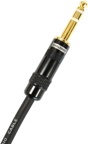 Miniatura 3 de Audio2000's C26006 - Cable TRS de ángulo recto a 1/4" TRS de 6 pies y 1/4 pulgadas