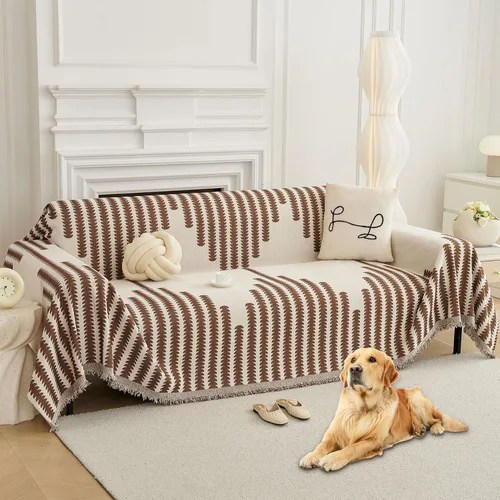 Miniatura 12 de HAOMAIJIA Fundas Boho para Sofá Fundas de Sofá para Sofá de 3 Cojines Apto para Mascotas Suave Grueso Antideslizante Funda de Sofá para Perros Gris