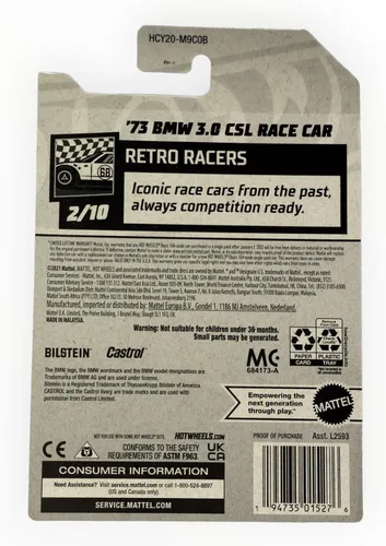 Miniatura 2 de Hot Wheels Coche de carreras BMW 3.0 CSL Super Treasure Hunt TH 34/250 2021 2022 '73