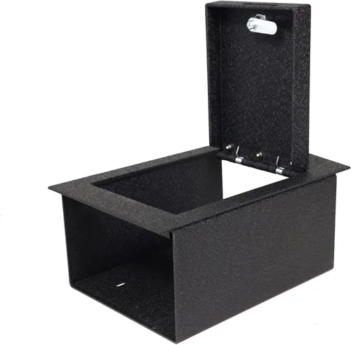Miniatura 3 de Black Horse - Caja fuerte para consola central, organizador de caja de pistola negra, con cerradura reiniciable de combinación de 4 dígitos