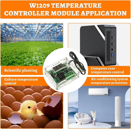 Miniatura 7 de W1209 12V DC Controlador de Temperatura Digital Tablero Micro Termostato Digital -58.0-230.0 °F Interruptor electrónico de control de temperatura