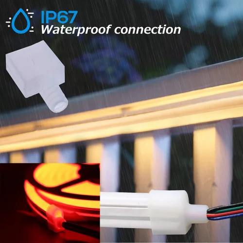 Miniatura 2 de Tira de luz LED RGB de silicona de neón flexible, impermeable, multicolor, control remoto para el hogar, jardín, decoración arquitectónica