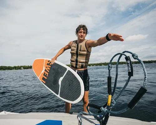 Miniatura 8 de Cuerda de Wakesurf Pro - 24' 3 Sección 3/4" Línea Gris