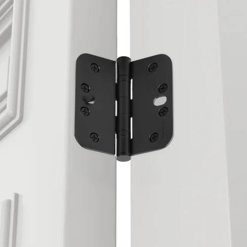 Miniatura 6 de goldenwarm Paquete de 6 bisagras de seguridad con rodamientos de bolas para puertas exteriores e interiores, bisagras de acero inoxidable negro mate