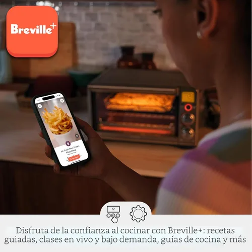 Miniatura 5 de Breville Smart Oven - Freidora de aire compacta, acero inoxidable cepillado