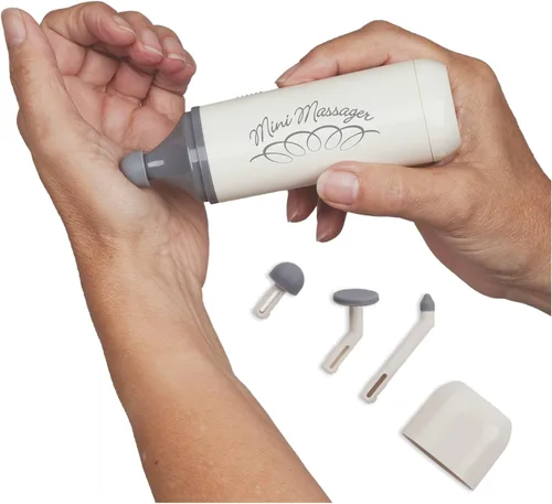 Masajeador Terapéutico Mini Norco con Batería. Herramienta de terapia vibratoria portátil de mano para tejido cicatricial, manos, dedos, pies, cara,
