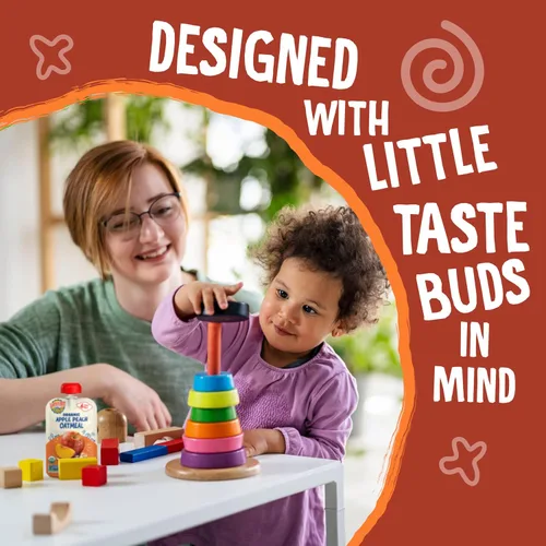 Miniatura 6 de Earth's Best Bolsas orgánicas de alimentos para bebés, puré de frutas y granos para bebés de 6 meses en adelante, puré de manzana orgánica