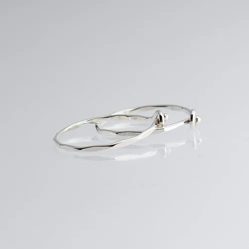 Miniatura 17 de Aretes de plata de ley abiertos para cartílago, tragus, delgados, calibre 22