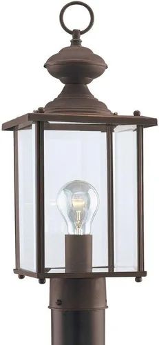 Miniatura 4 de Sea Gull Lighting 8257-12 Jamestowne - poste farol con cristal biselado transparente, 17 pulgadas, color negro