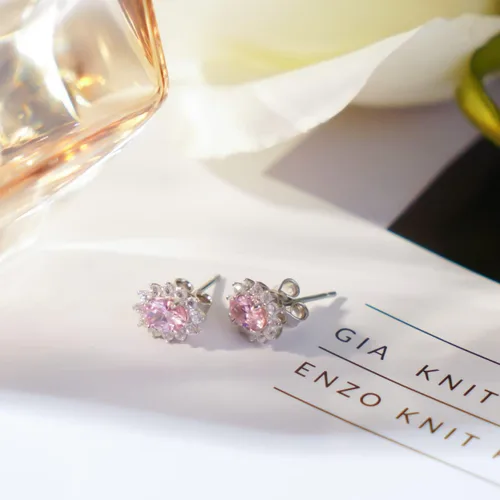 Miniatura 5 de Plata de ley 925 con zafiro creado de 15 quilates rubí amatista esmeralda aguamarina peridoto de turmalina piedra natal aretes estilo princesa Diana