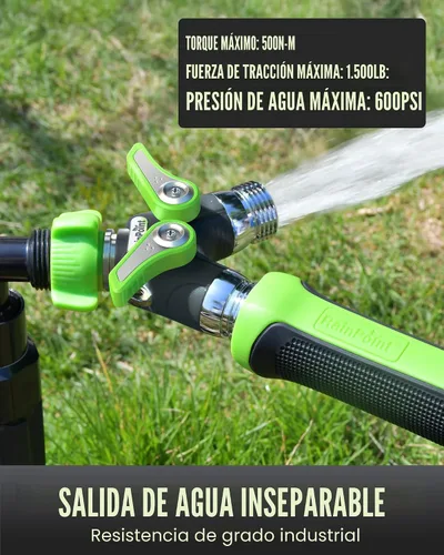 Miniatura 5 de RAINPOINT Divisor de manguera de jardín, divisor de espiga en Y de manguera de agua resistente de 2 vías con válvulas de cierre, divisor de grifo