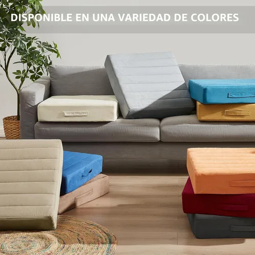 Miniatura 6 de JKMAX 2 Piezas Almohadas de Espuma de Alta Densidad para Piso - Almohadas Grandes Mejoradas para Asientos de Adultos - Cojín de Piso para Exteriores
