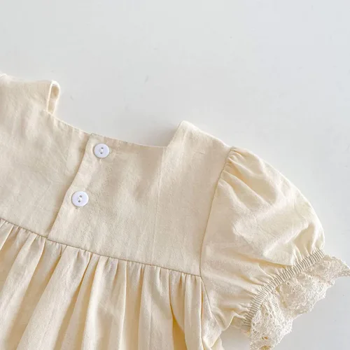Miniatura 11 de IMEKIS Vestido mexicano para niña pequeña, mameluco bordado para hermanas a juego, trajes étnicos, vestido de verano