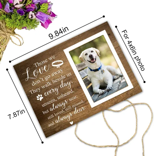 Miniatura 2 de Marco de fotos conmemorativo, marco de fotos para mascotas, regalos de condolencias por pérdida de mascota querida, regalos de duelo por pérdida